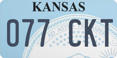 KS license plate 077CKT