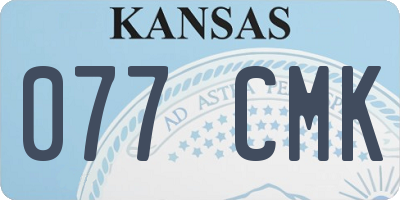 KS license plate 077CMK