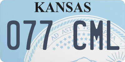 KS license plate 077CML