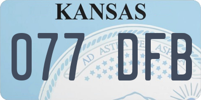 KS license plate 077DFB