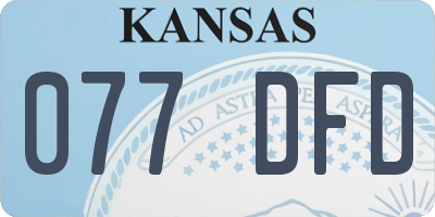 KS license plate 077DFD
