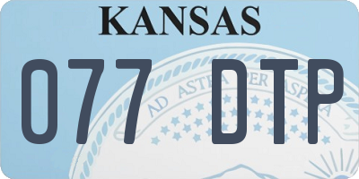 KS license plate 077DTP