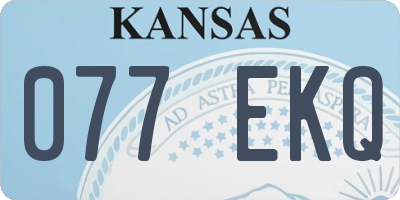 KS license plate 077EKQ