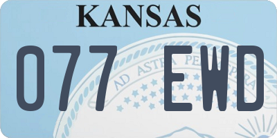 KS license plate 077EWD