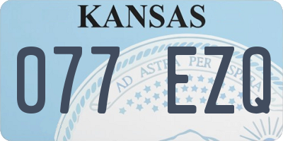 KS license plate 077EZQ