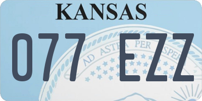 KS license plate 077EZZ