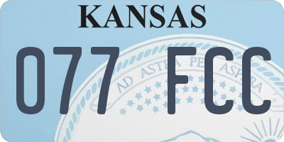 KS license plate 077FCC