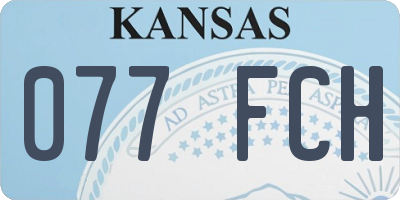 KS license plate 077FCH