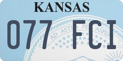 KS license plate 077FCI