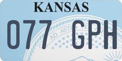 KS license plate 077GPH