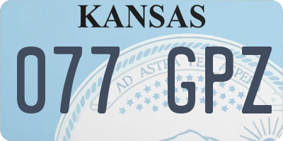 KS license plate 077GPZ