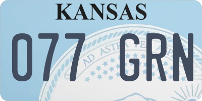 KS license plate 077GRN