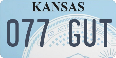 KS license plate 077GUT