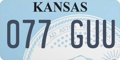 KS license plate 077GUU