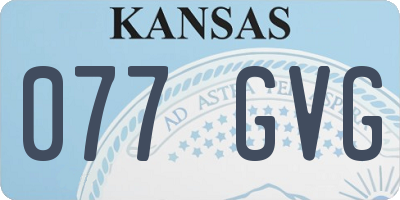 KS license plate 077GVG