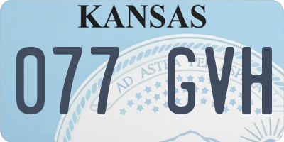 KS license plate 077GVH