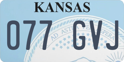KS license plate 077GVJ