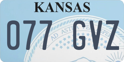 KS license plate 077GVZ