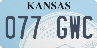 KS license plate 077GWC