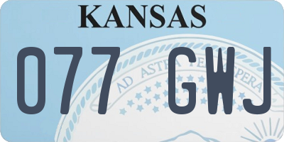 KS license plate 077GWJ