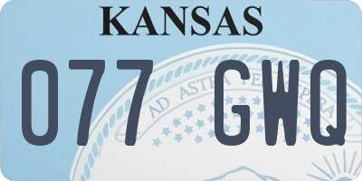KS license plate 077GWQ