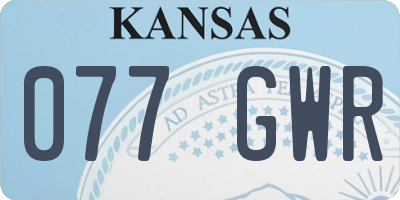 KS license plate 077GWR