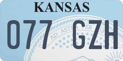 KS license plate 077GZH