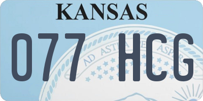 KS license plate 077HCG