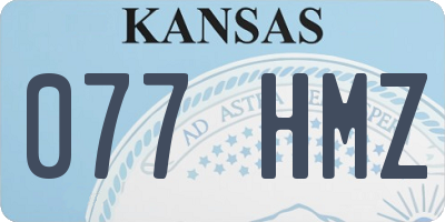 KS license plate 077HMZ