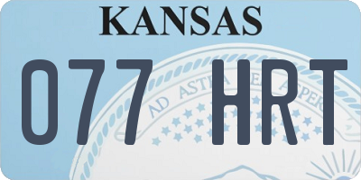KS license plate 077HRT