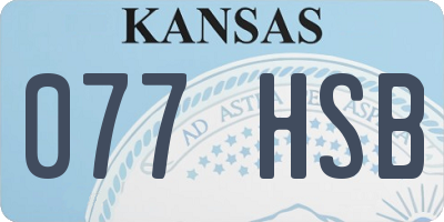 KS license plate 077HSB