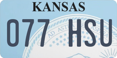 KS license plate 077HSU