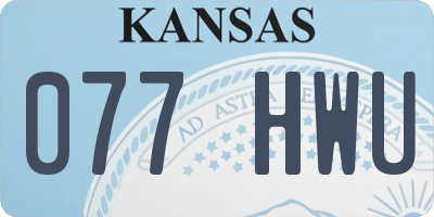 KS license plate 077HWU