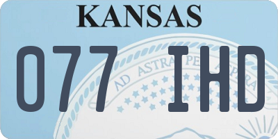 KS license plate 077IHD