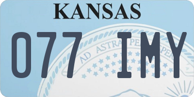 KS license plate 077IMY