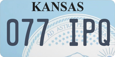KS license plate 077IPQ