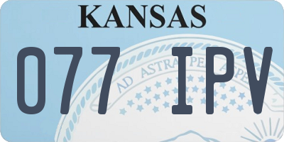 KS license plate 077IPV