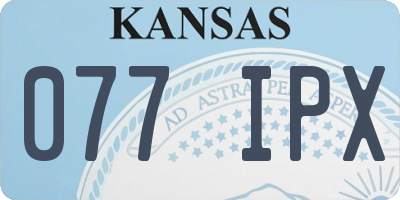 KS license plate 077IPX