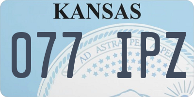 KS license plate 077IPZ