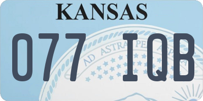 KS license plate 077IQB