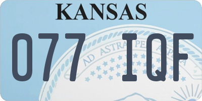 KS license plate 077IQF
