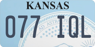 KS license plate 077IQL