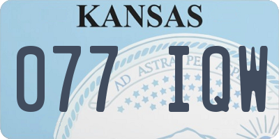 KS license plate 077IQW