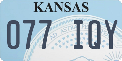 KS license plate 077IQY