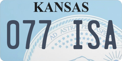 KS license plate 077ISA