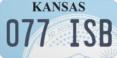 KS license plate 077ISB
