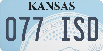 KS license plate 077ISD