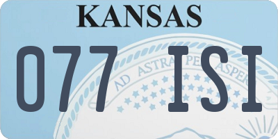 KS license plate 077ISI