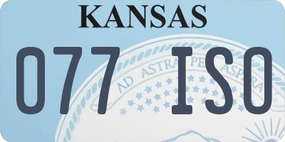 KS license plate 077ISO
