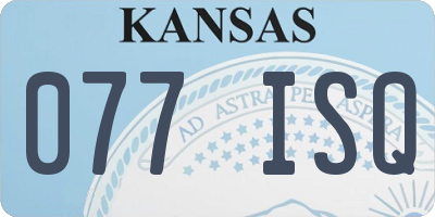 KS license plate 077ISQ